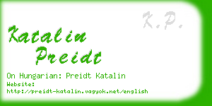 katalin preidt business card